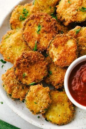 Crispy Parmesan Fried Zucchini